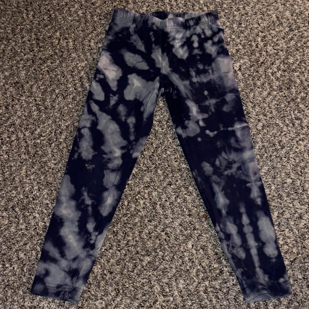 Hanna Andersson Blue and White Tie-Dye Leggings